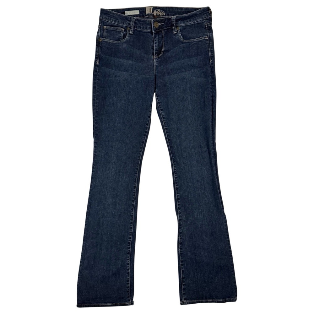 Kut from the Kloth Nicole High Rise Bootcut Jeans Size 6 Embroidered Flap Pocket